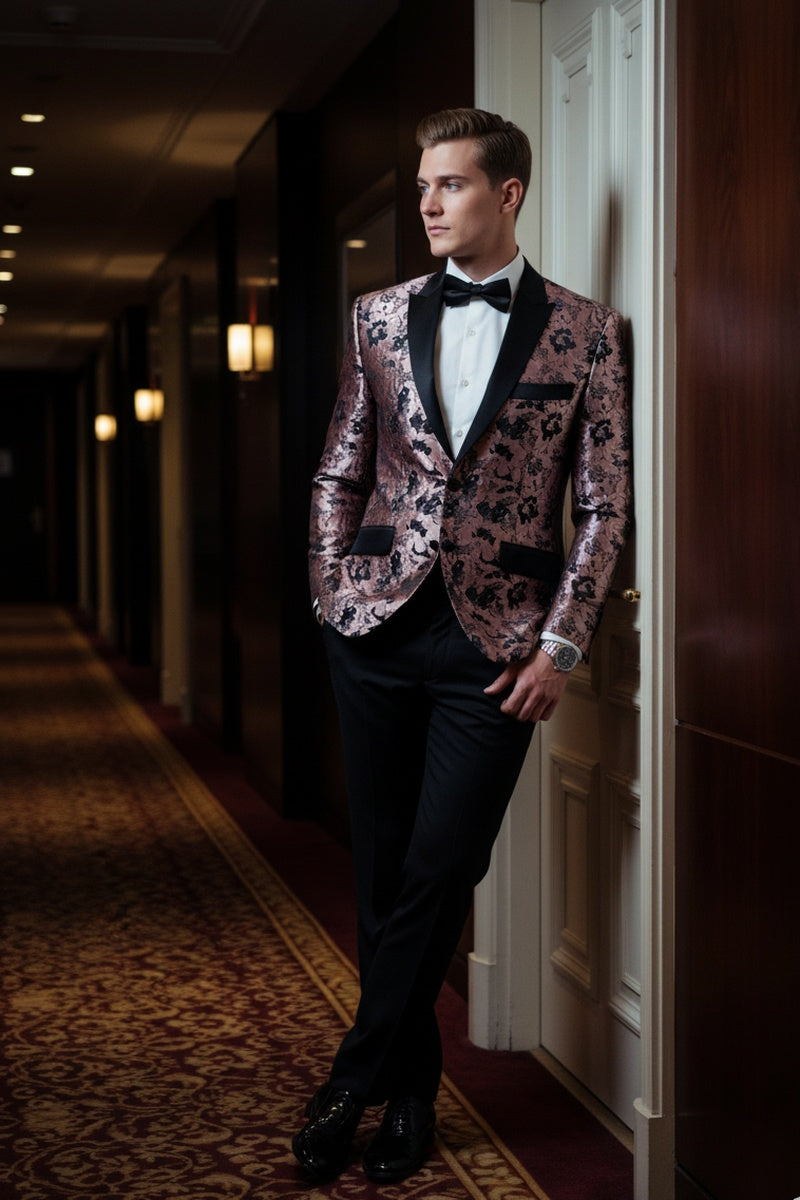Xander Xiao "Amsterdam" Pink Tuxedo Jacket