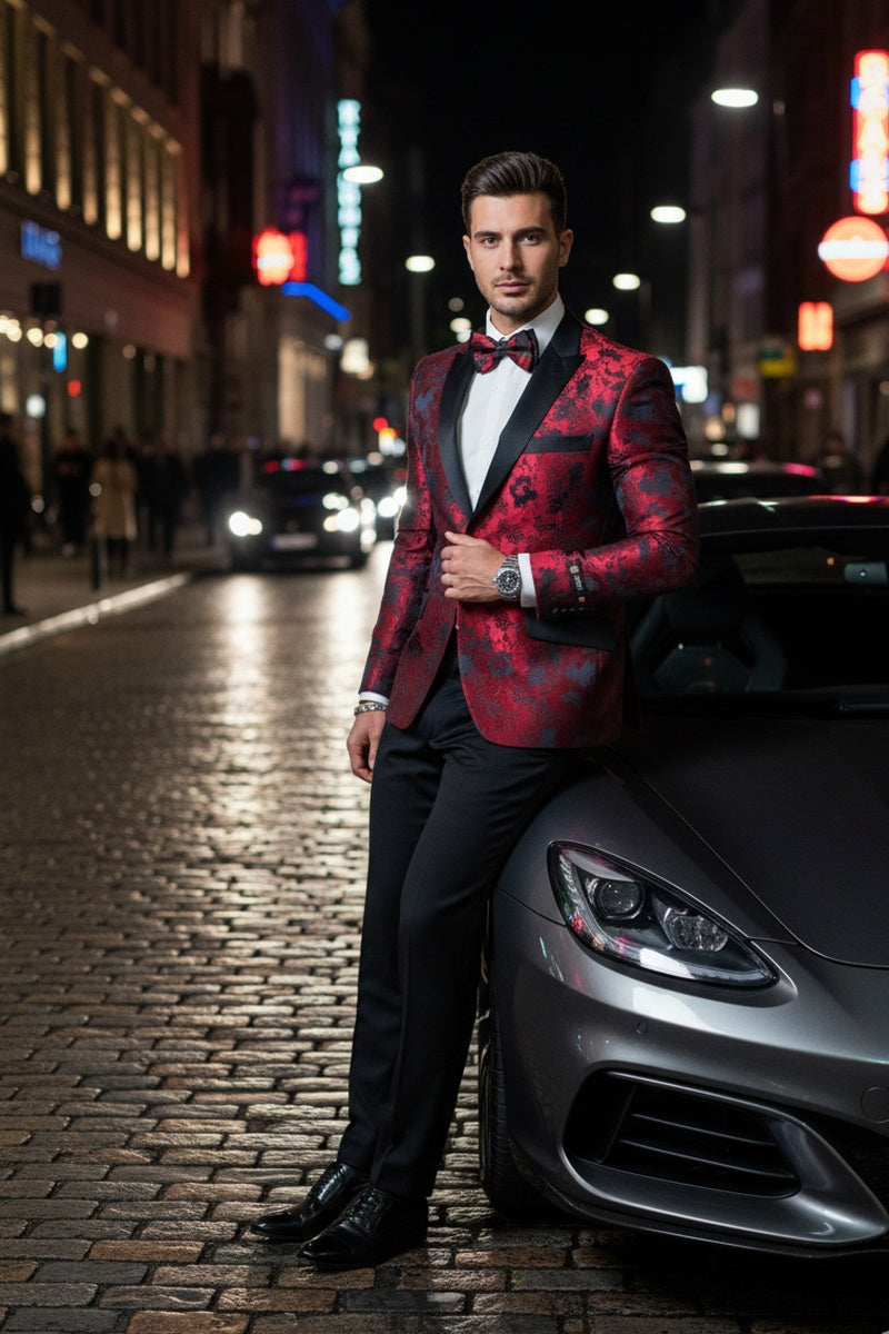Xander Xiao "Amsterdam" Red Tuxedo Jacket
