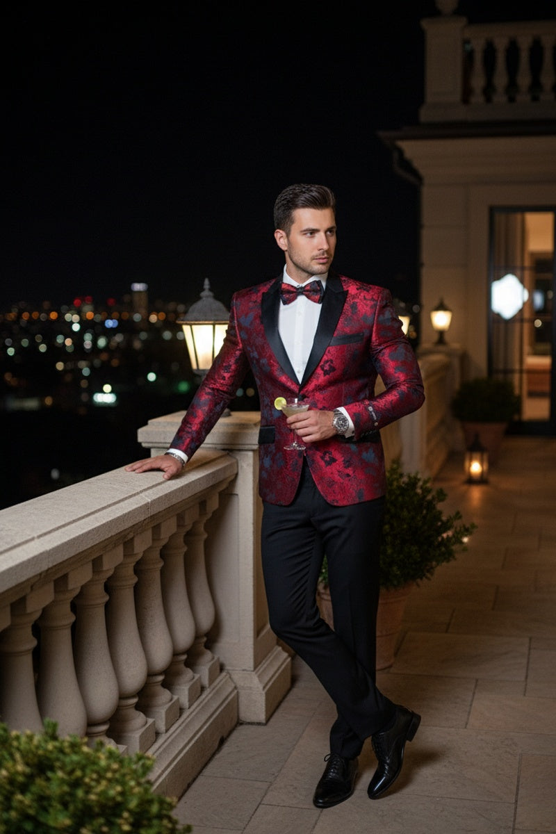 Xander Xiao "Amsterdam" Red Tuxedo Jacket