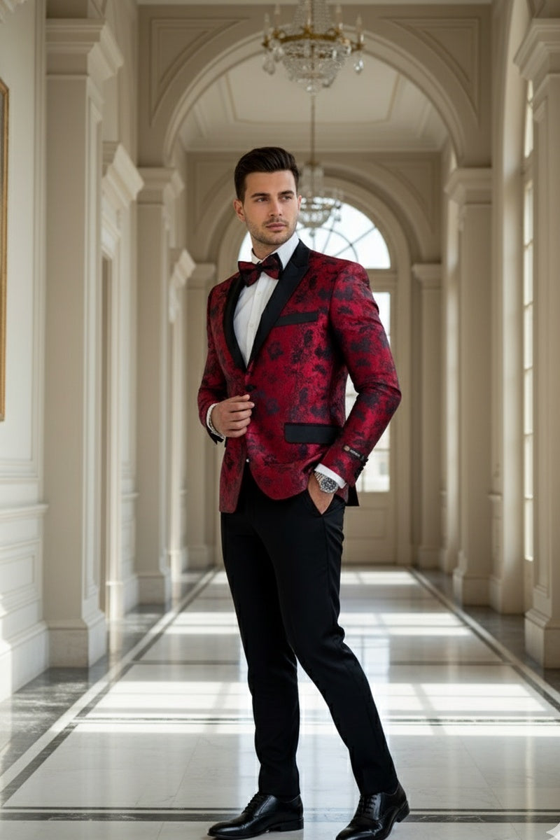Xander Xiao "Amsterdam" Red Tuxedo Jacket