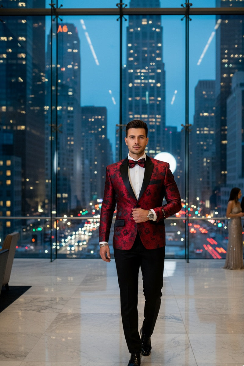 Xander Xiao "Amsterdam" Red Tuxedo Jacket