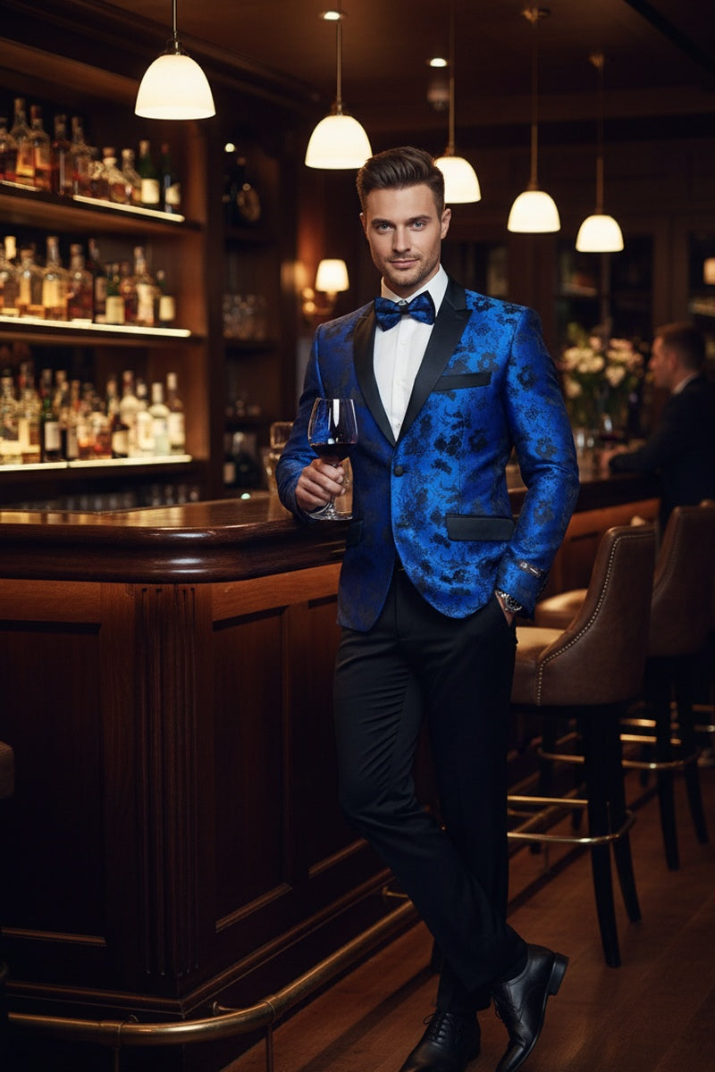 Xander Xiao "Amsterdam" Royal Blue Tuxedo Jacket