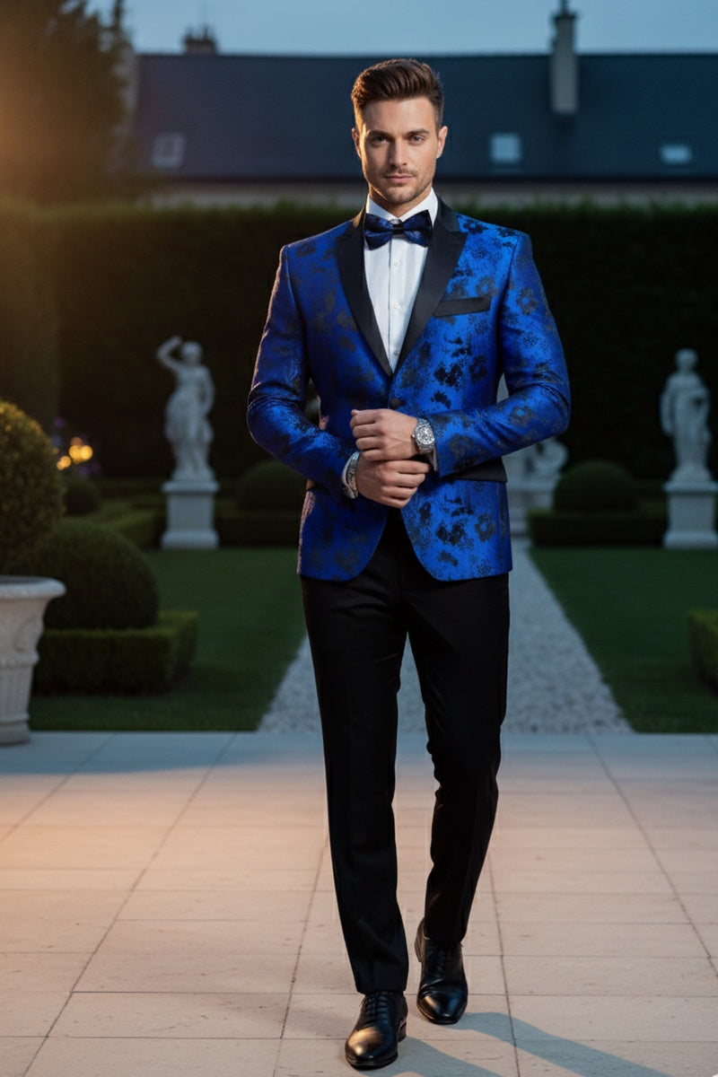 Xander Xiao "Amsterdam" Royal Blue Tuxedo Jacket