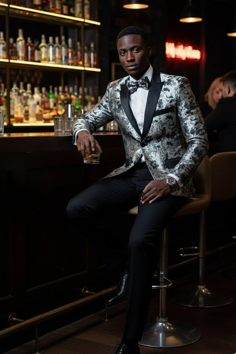 Xander Xiao "Amsterdam" Silver Tuxedo Jacket