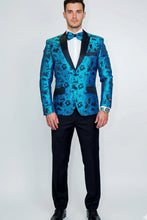 "Amsterdam" Turquoise Tuxedo Jacket