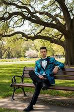"Amsterdam" Turquoise Tuxedo Jacket