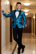 "Amsterdam" Turquoise Tuxedo Jacket