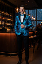 "Amsterdam" Turquoise Tuxedo Jacket