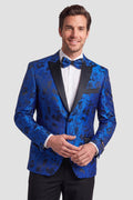 Xander Xiao "Amsterdam" Royal Blue Tuxedo Jacket