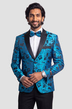 Xander Xiao "Amsterdam" Turquoise Tuxedo Jacket