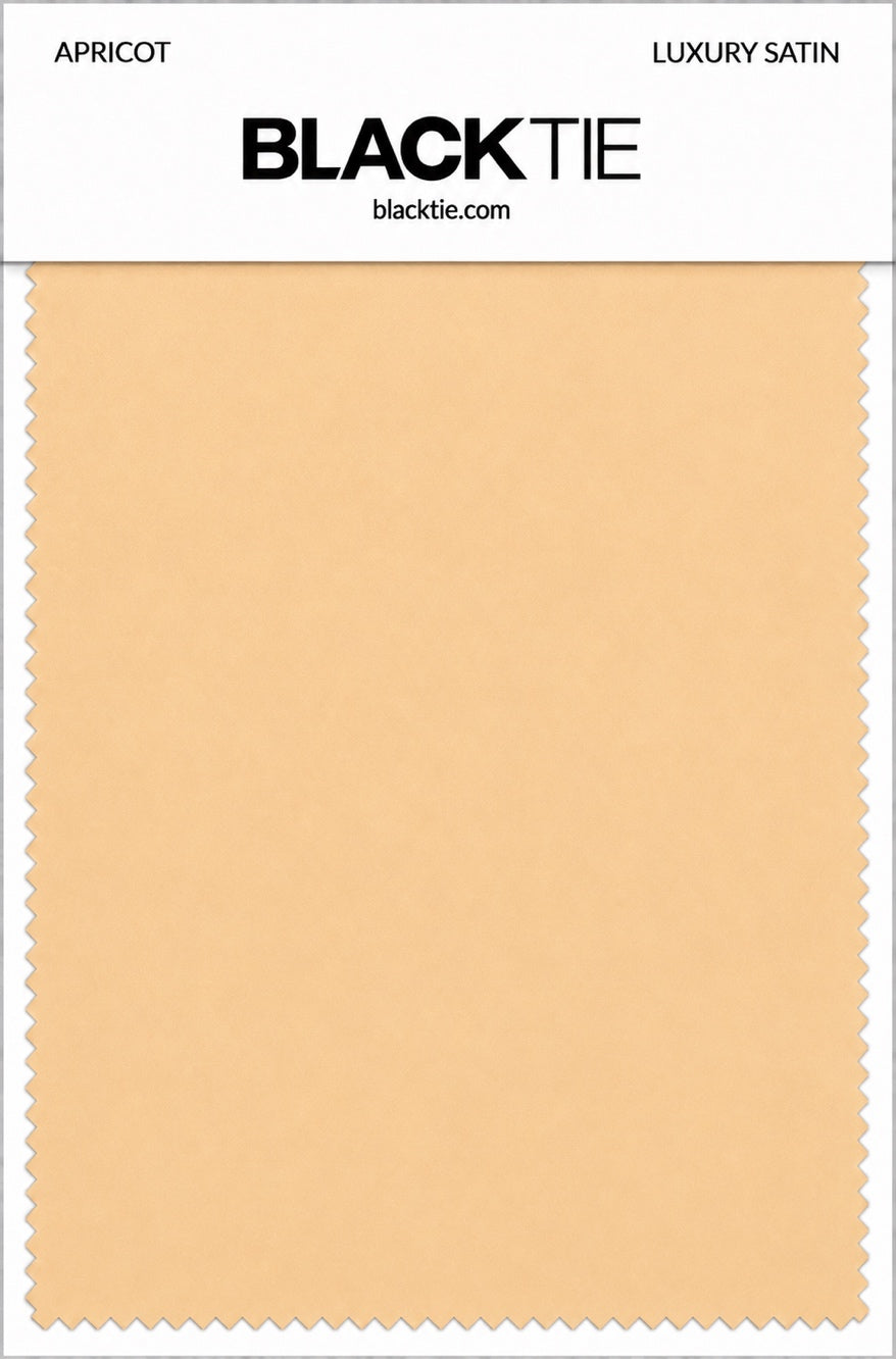 Apricot Luxury Satin fabric swatch card