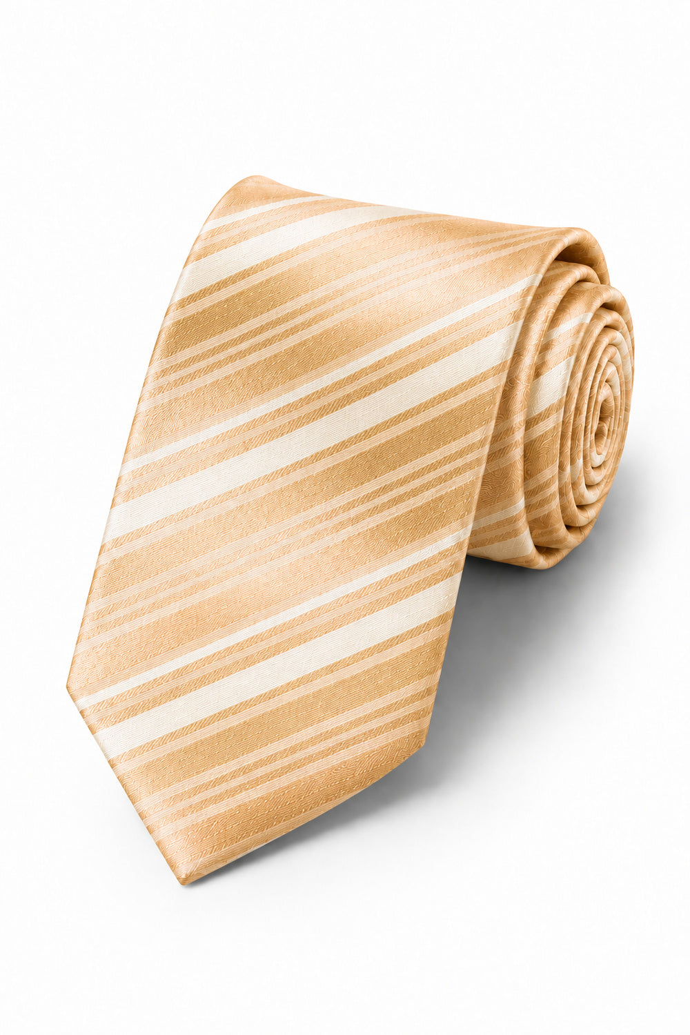 Cardi Apricot Striped Satin Necktie