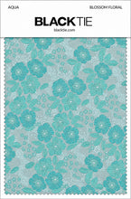 Ted Stanford Aqua Blossom Floral Necktie