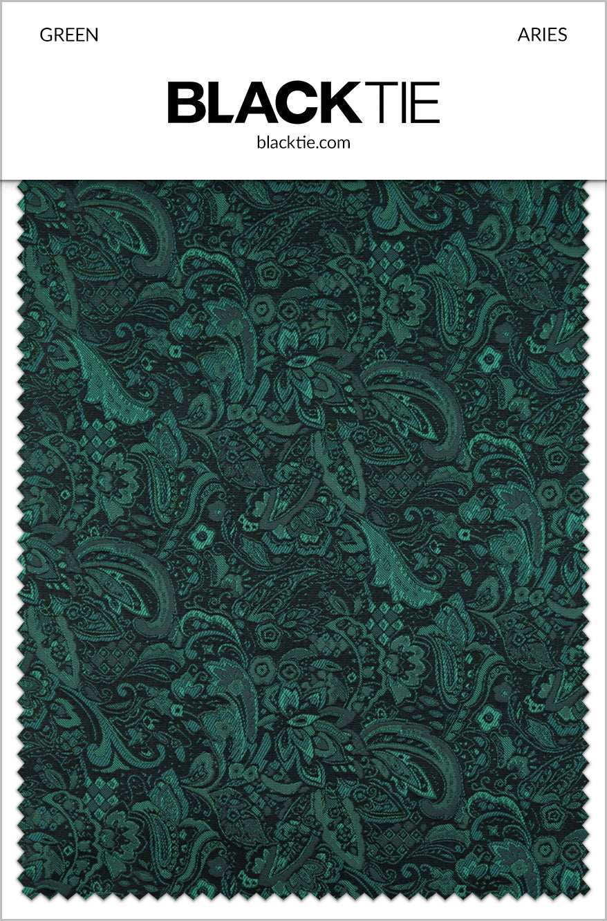 Mark of Distinction "Aries" Forest Green Paisley Shawl Tuxedo Jacket (Separates)