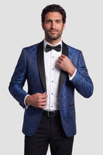 Mark of Distinction "Aries" Cobalt Paisley Shawl Tuxedo Jacket (Separates)
