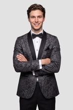 Mark of Distinction "Aries" Granite Paisley Shawl Tuxedo Jacket (Separates)