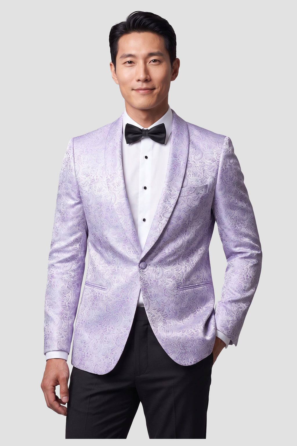 Mark of Distinction "Aries" Lilac Paisley Shawl Tuxedo Jacket (Separates)