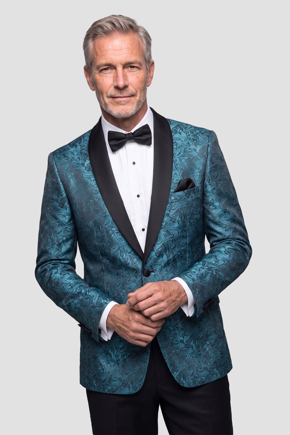 Mark of Distinction "Aries" Oasis Paisley Shawl Tuxedo Jacket (Separates)