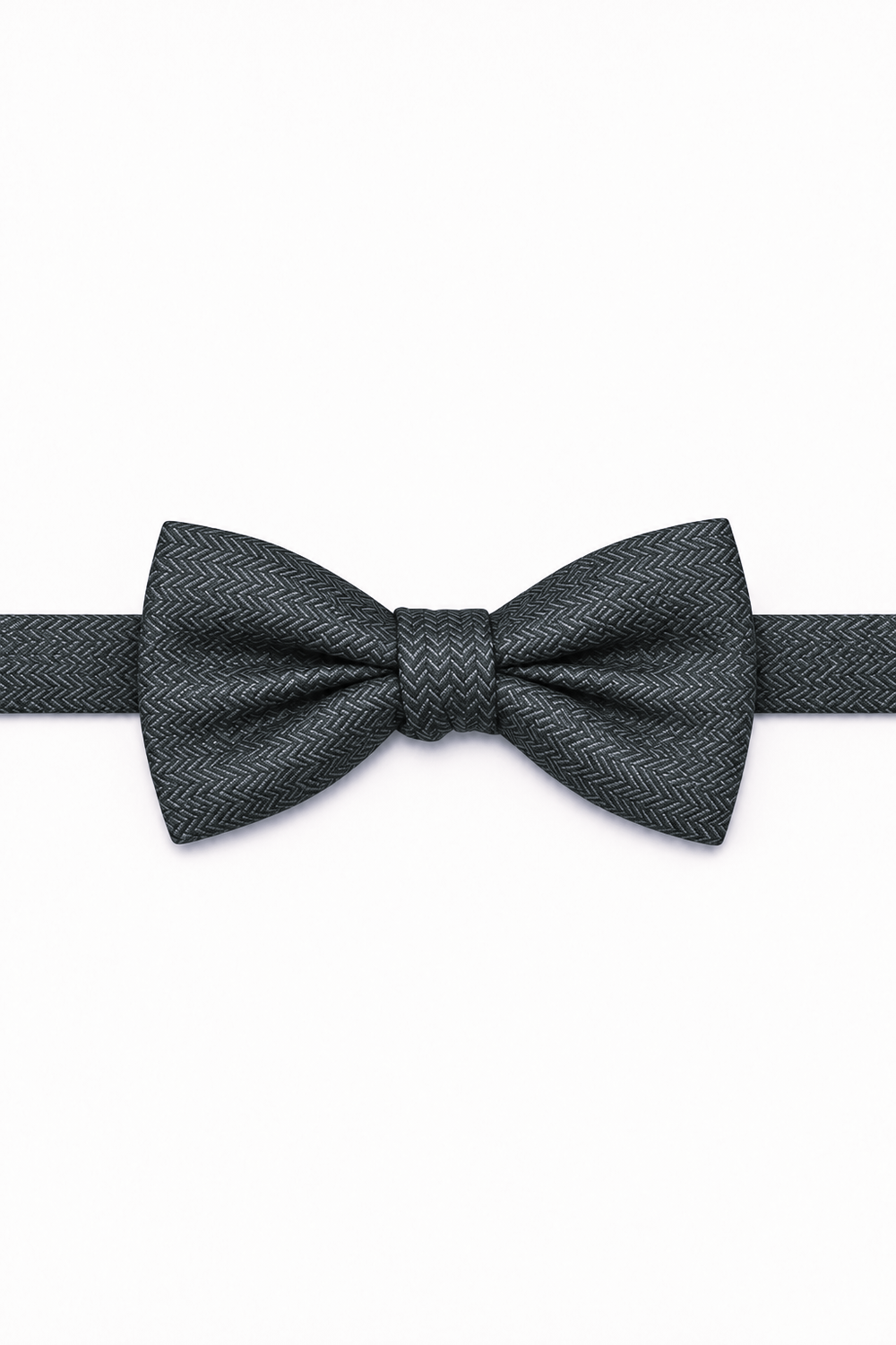 Cardi Asphalt Herringbone Bow Tie