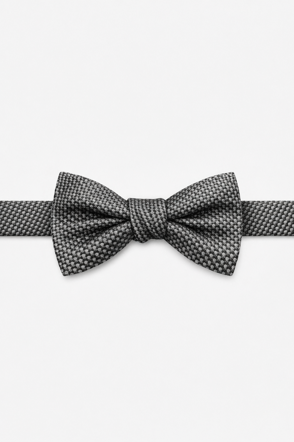 Cristoforo Cardi Pre-Tied Asphalt Silk Weave Bow Tie