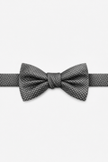 Cristoforo Cardi Pre-Tied Asphalt Silk Weave Bow Tie