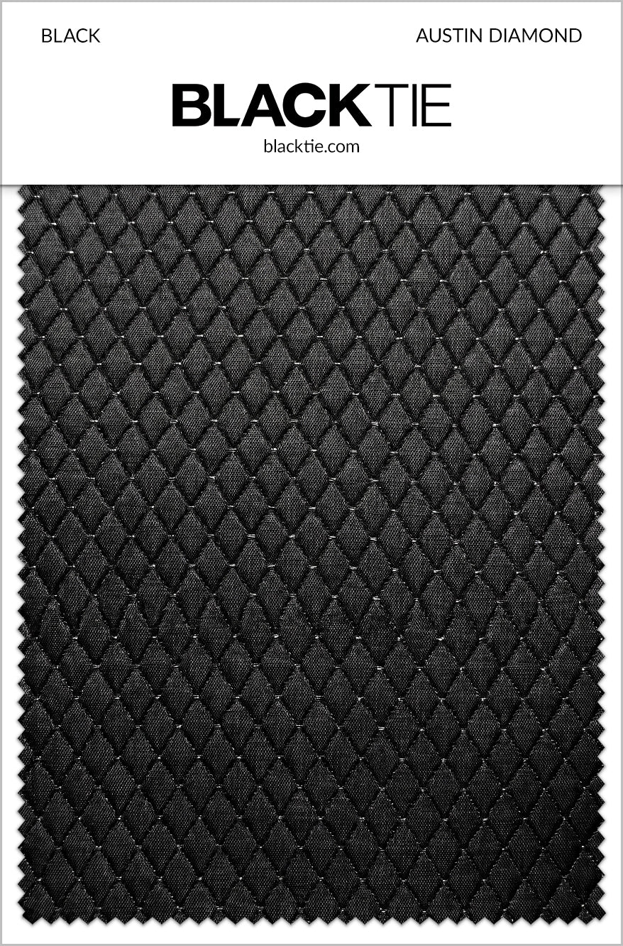 BLACKTIE Black Austin Diamond Fabric Swatch