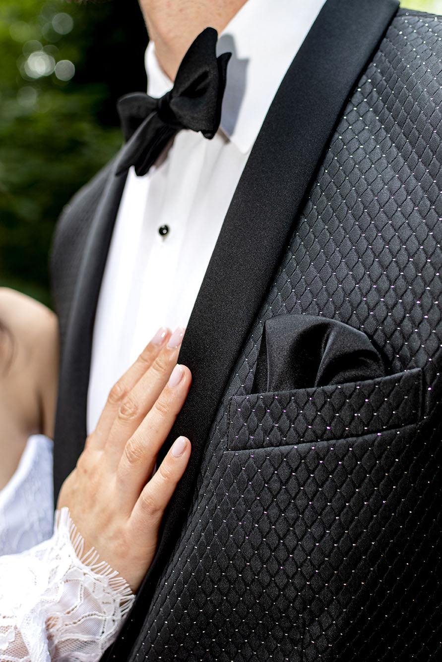 Mark of Distinction "Austin Diamond" Black Shawl Tuxedo Jacket (Separates)