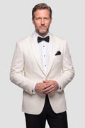 Mark of Distinction "Austin Diamond" Ivory Shawl Tuxedo Jacket (Separates)