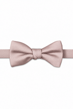 AZ Blushing Pink Modern Solid Bow Tie - pre-tied bow tie, front view