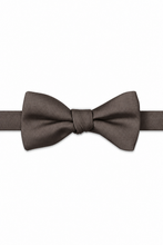 AZ Shadow Modern Solid Bow Tie - pre-tied bow tie, front view
