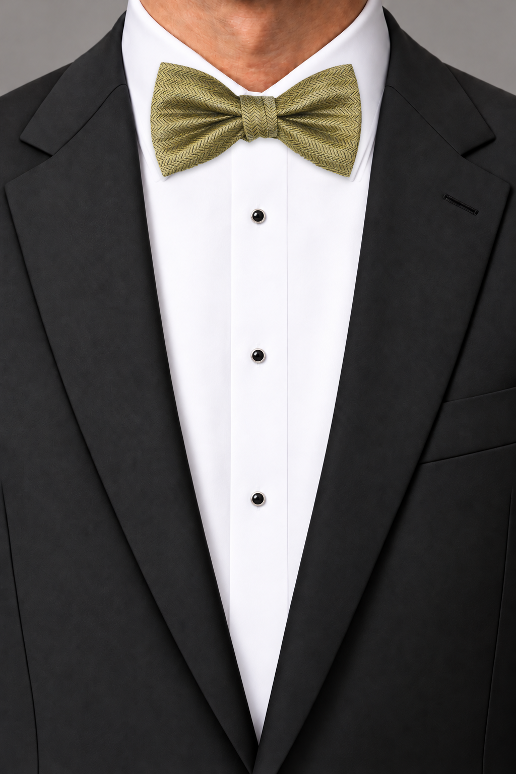 Cardi Bamboo Herringbone Bow Tie
