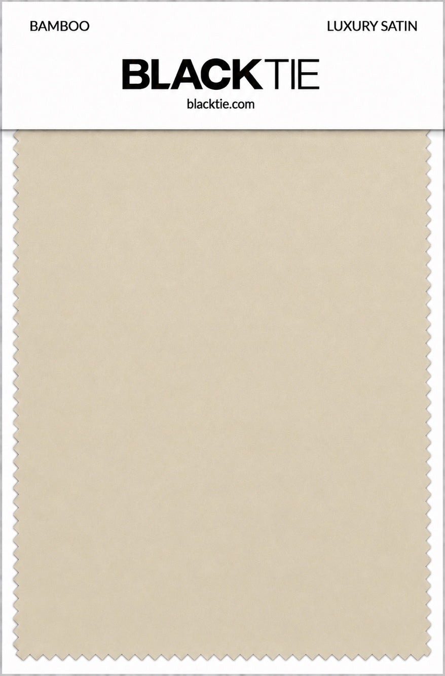 Bamboo Luxury Satin fabric swatch card