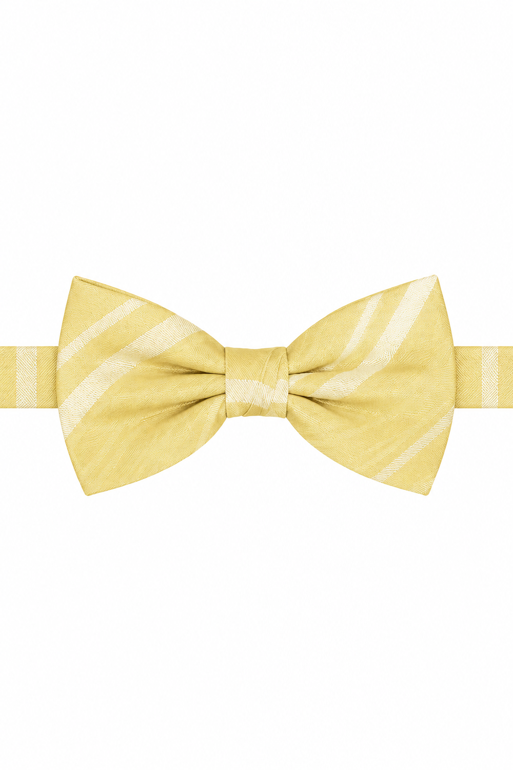 Cardi Pre-Tied Banana Striped Satin Bow Tie