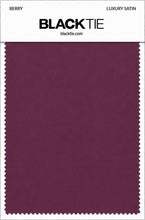 Berry Luxury Satin fabric swatch card