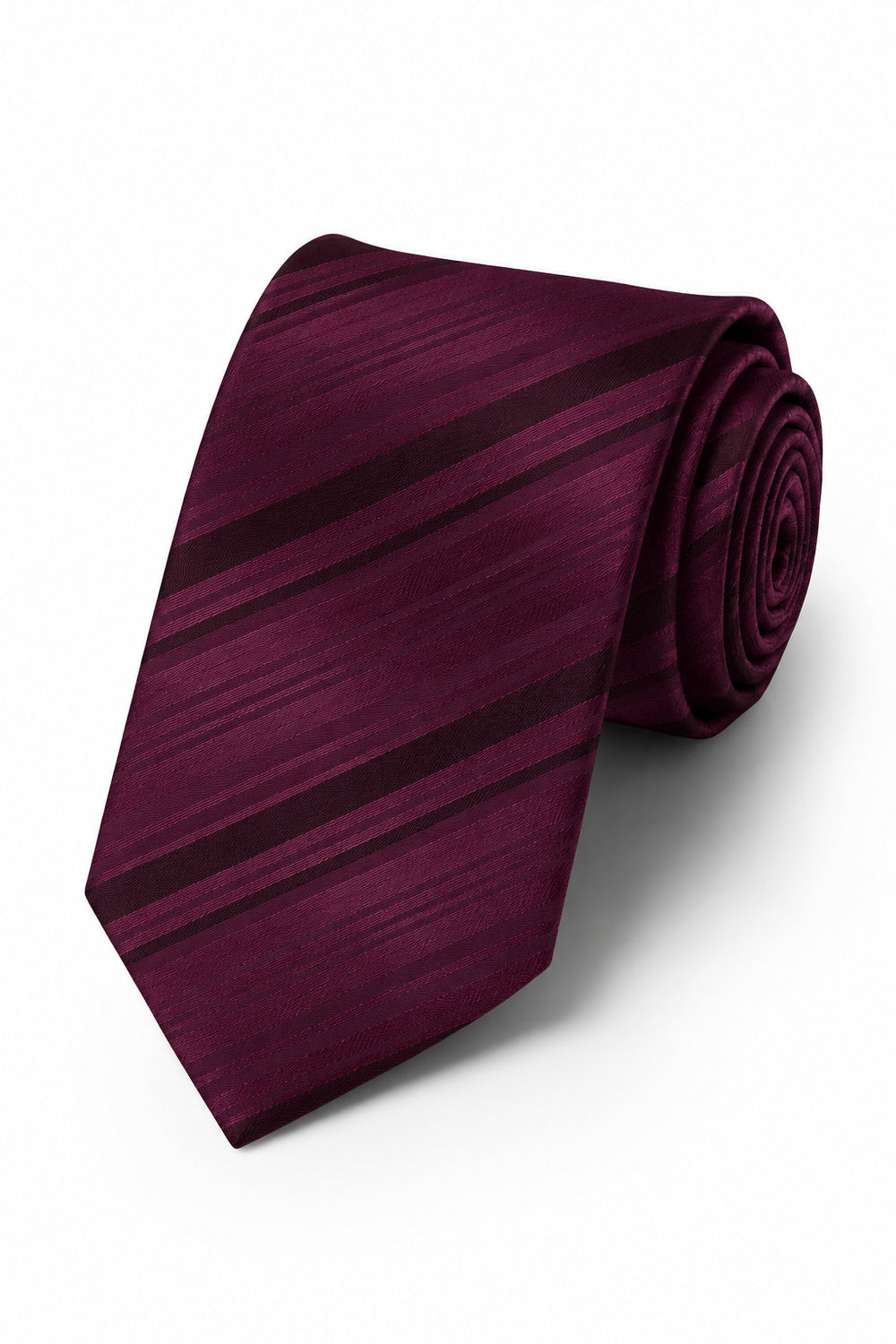 Cardi Berry Striped Satin Necktie