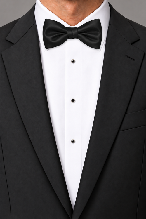 Cardi Black Luxury Satin Bow Tie