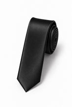 Cardi Black Luxury Satin Skinny Necktie