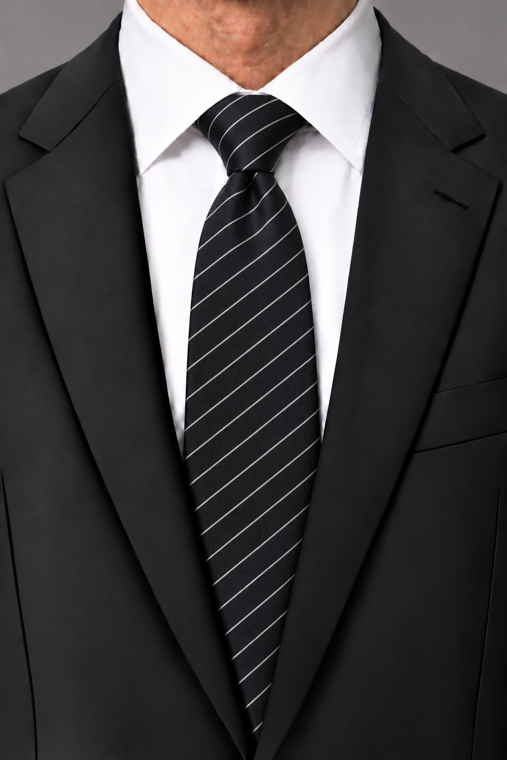 Cardi Black Newton Stripe Necktie