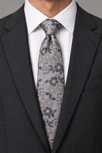 Ted Stanford Black Shale Blossom Floral Necktie