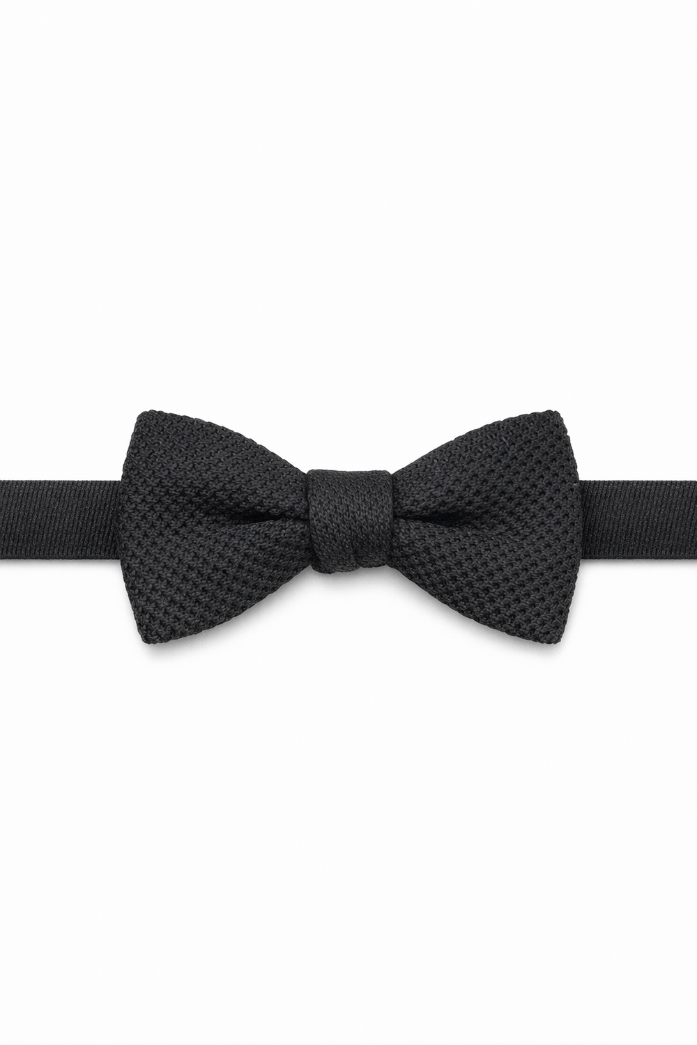 Cristoforo Cardi Black Silk Knit Bow Tie
