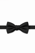 Cristoforo Cardi Pre-Tied Black Silk Weave Bow Tie