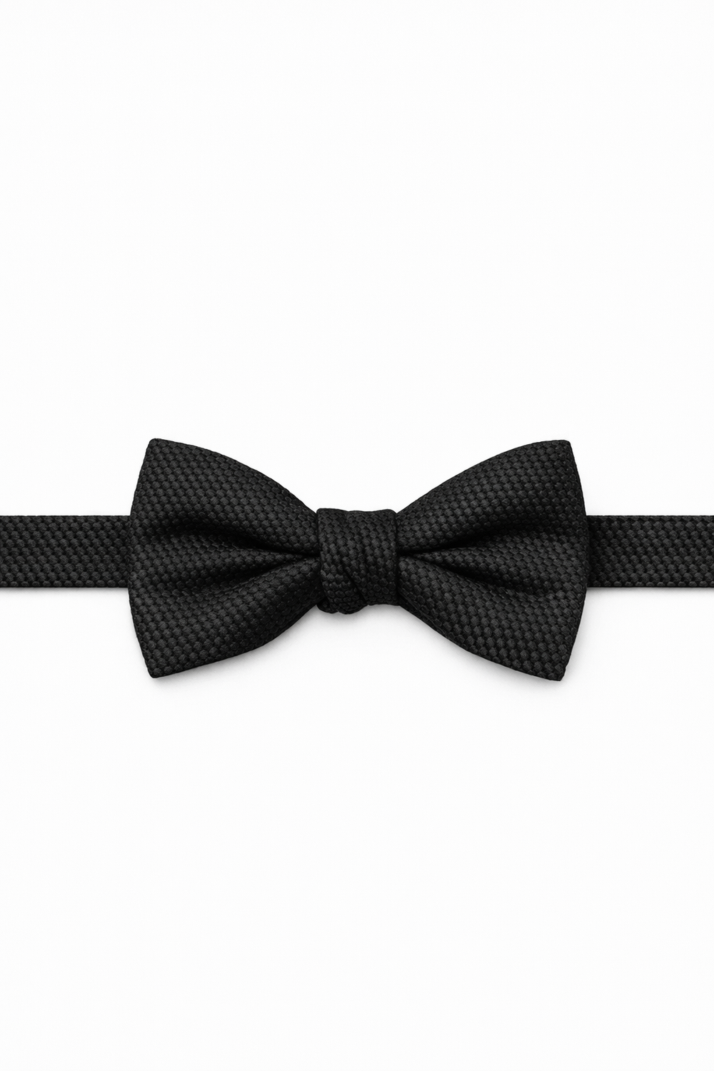 Cristoforo Cardi Pre-Tied Black Silk Weave Bow Tie