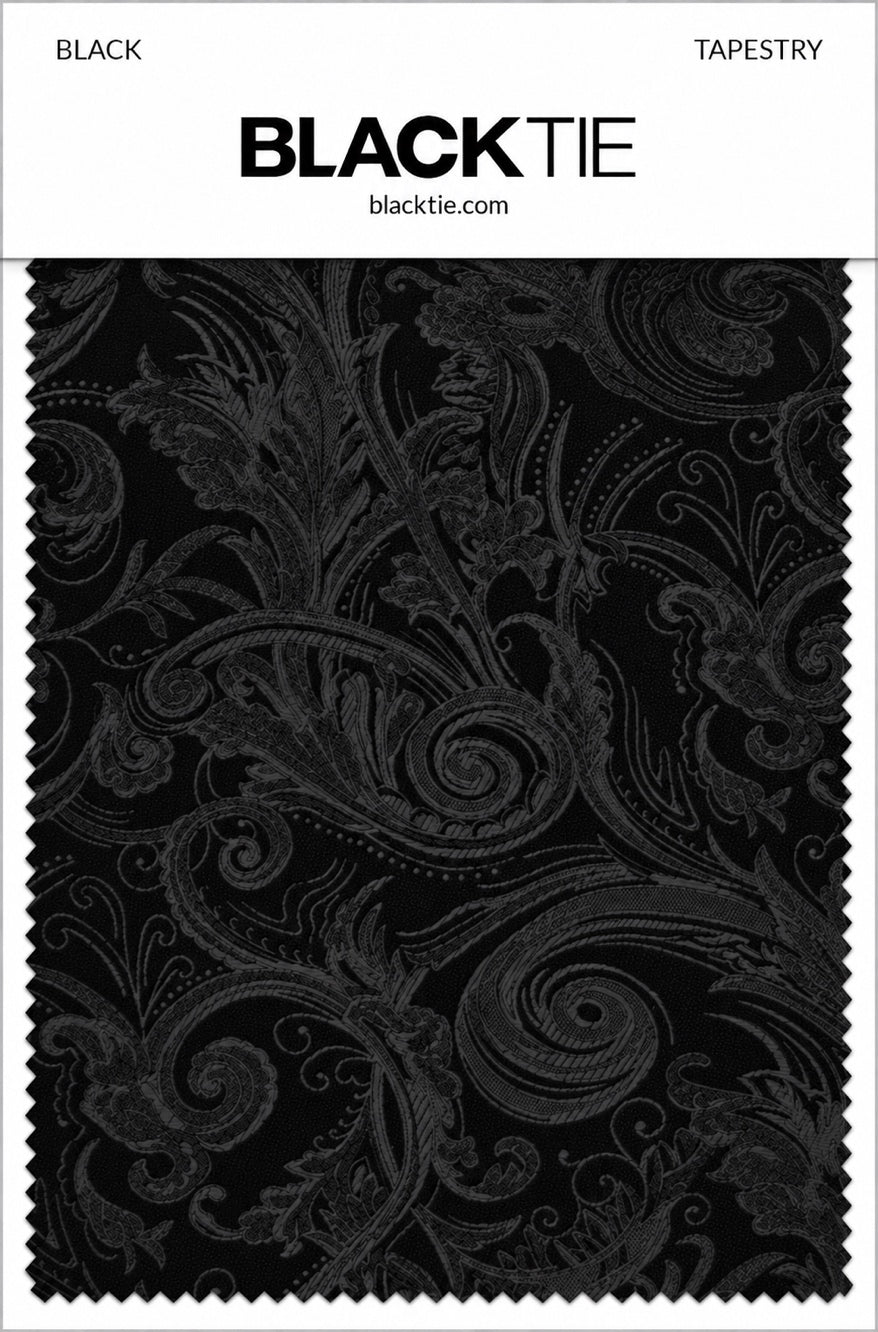 Cardi Black Tapestry Necktie