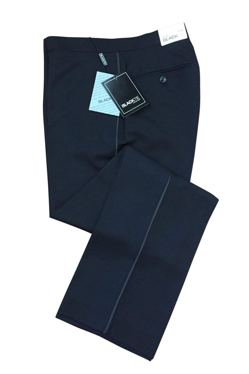 BLACKTIE "Washington" Black Stretch Blend Tuxedo Pants
