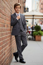 "Liam" Kids Charcoal Suit (5-Piece Set)
