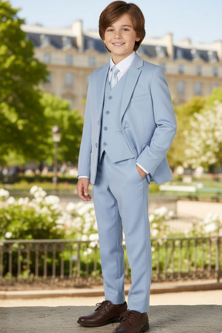 Liam Kids Powder Blue Suit (5-Piece Set) Liam Kids Powder Blue Suit (5-Piece Set)