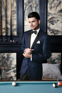 "Vermont" Midnight Blue Tuxedo Jacket (Separates)