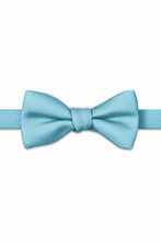 Blue Box Modern Solid Bow Tie - pre-tied bow tie, front view
