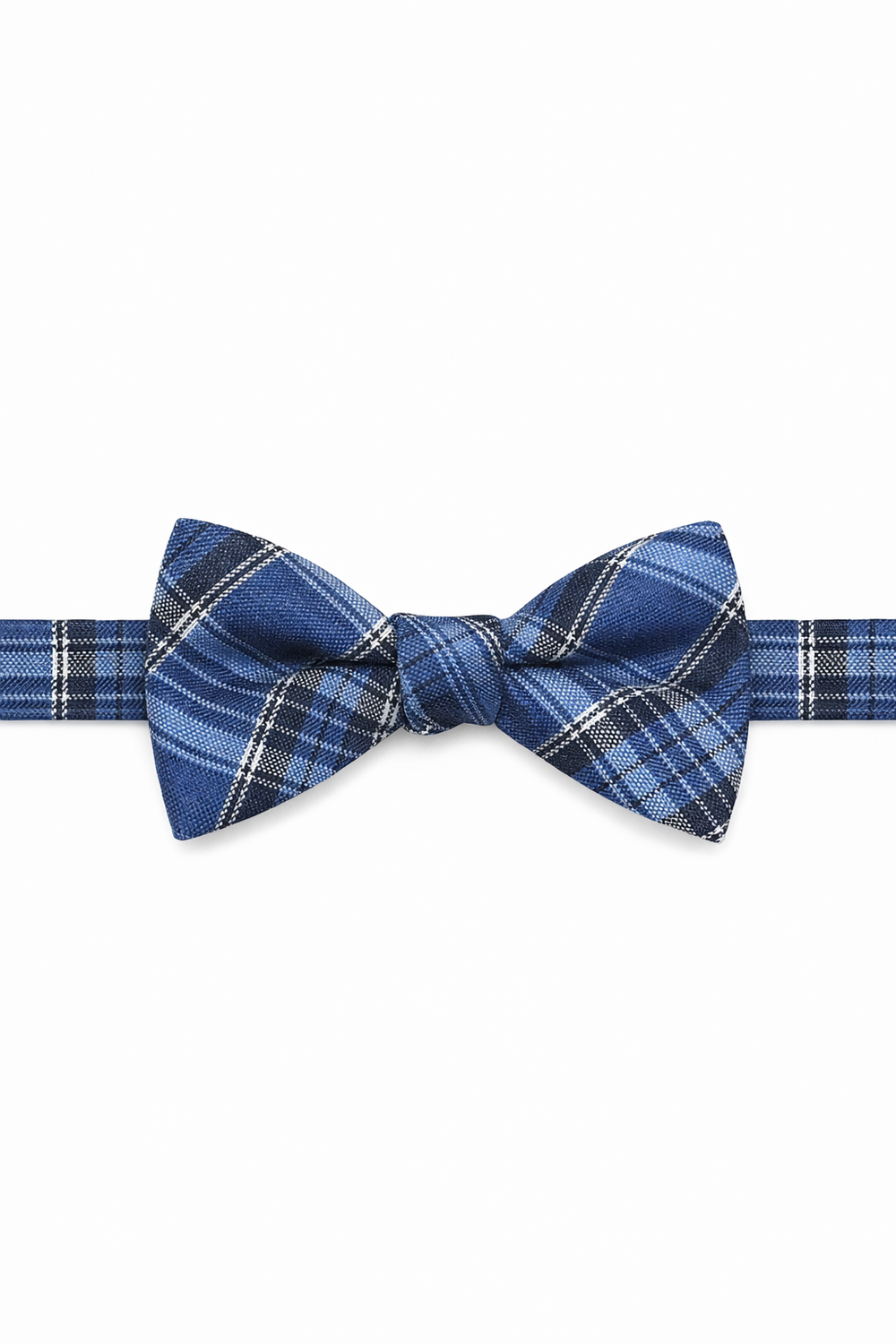 Cardi Pre-Tied Blue Madison Plaid Bow Tie