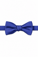 Blue Violet Modern Solid Bow Tie - pre-tied bow tie, front view
